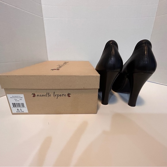 Nanette Lepore Peep Toe Pump Black 8.5 - Picture 4 of 13